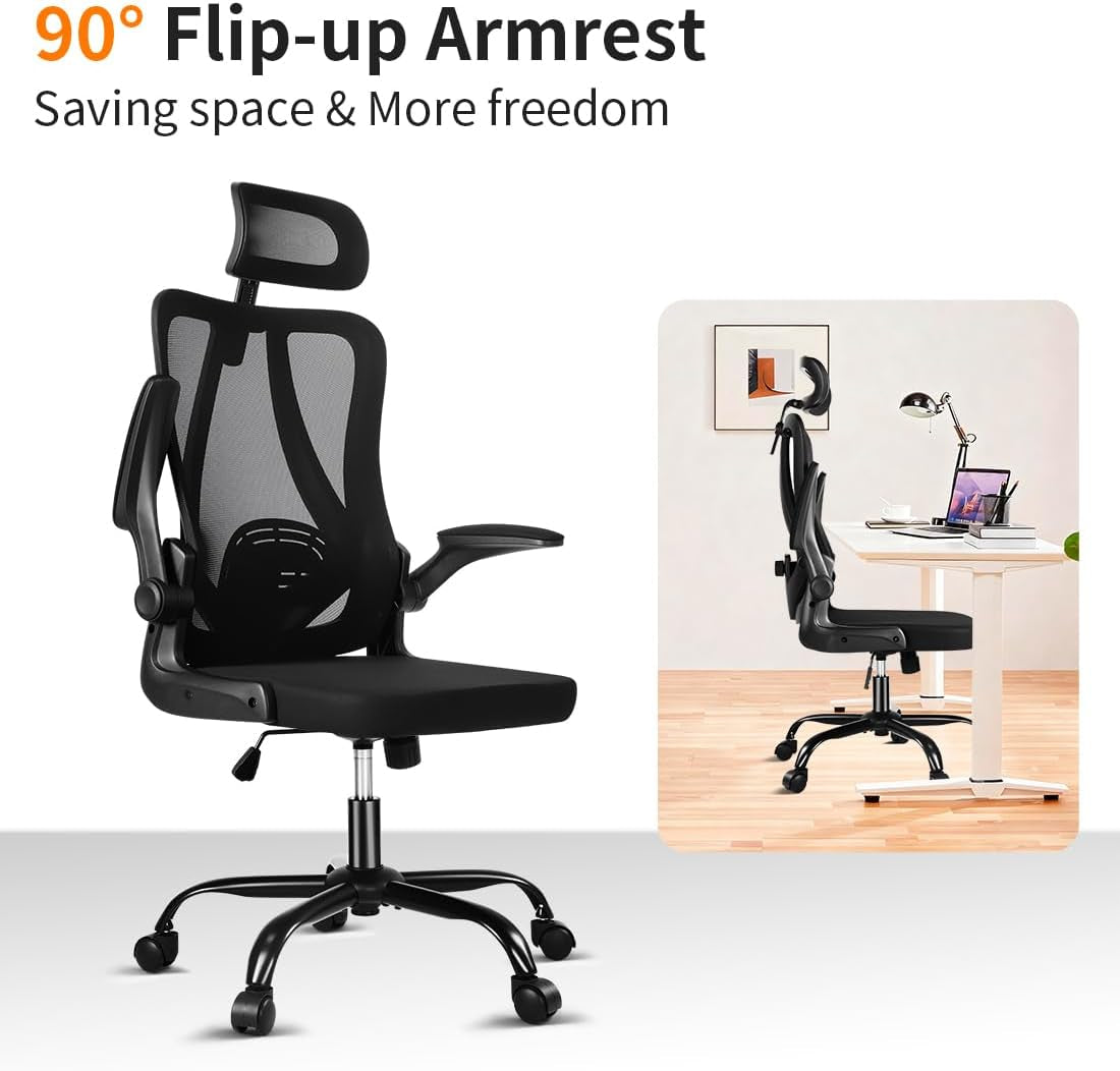 Office Chair, Gaming Chair Desk Chair Comfy Computer Chair Ergonomic Office Chair Mesh Office Chair with Rolling for Gaming Home and Office (3.2 Adjustable)