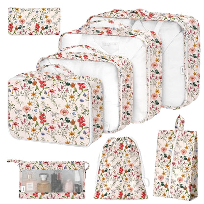 8Pcs Packing Cubes for Luggage , Packing Cubes Set for Travel Luggage Packing Organizers (Light Green)