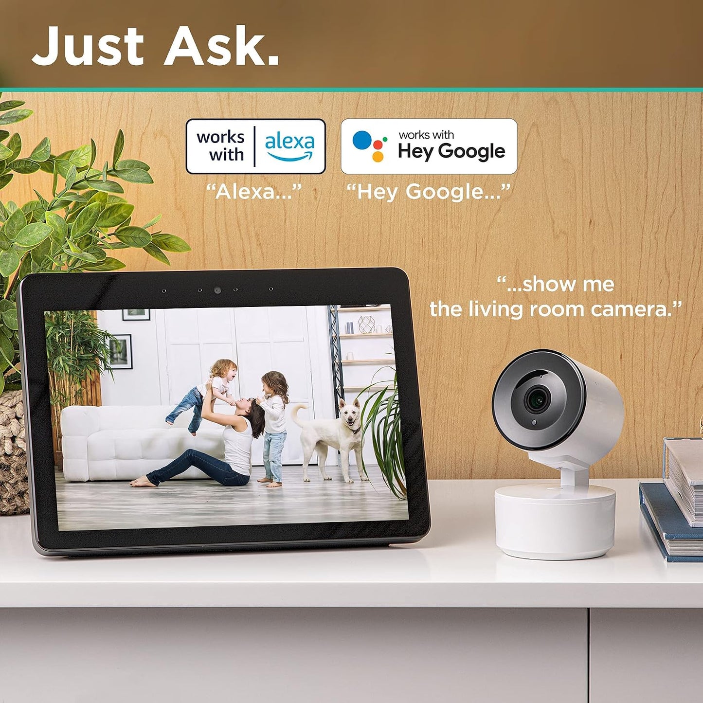 Roto Smart Indoor Wifi Auto-Tracking Security Camera, Home Surveillance Cameras with 2-Way Audio, Night Vision, and Motion Alerts, 1080P HD, 2 Pack