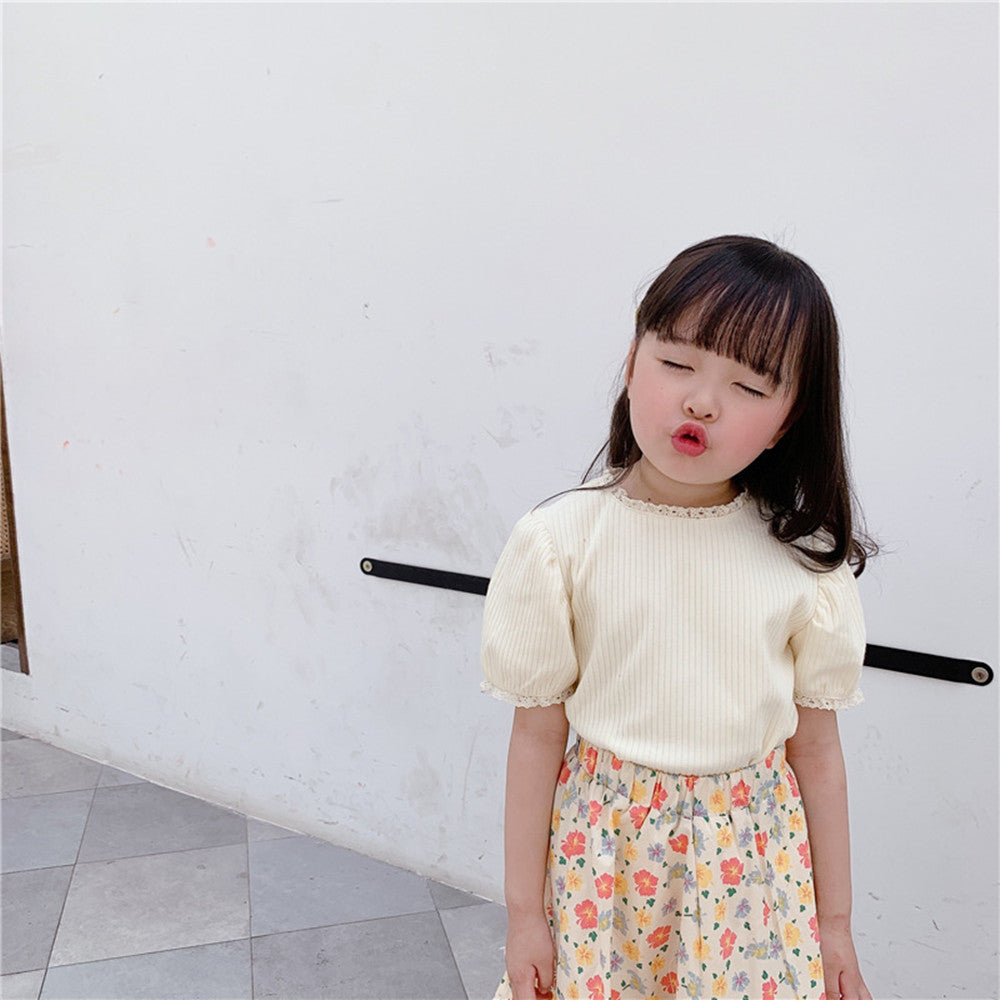 Girls Lace Short Sleeve Clothing for Kids