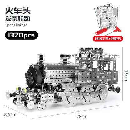 3D Metal Building Block Fighter Aircraft Model Assembly Jigsaw Toy Children Alloy RC Engineering Vehicle Gift Adult Assembly