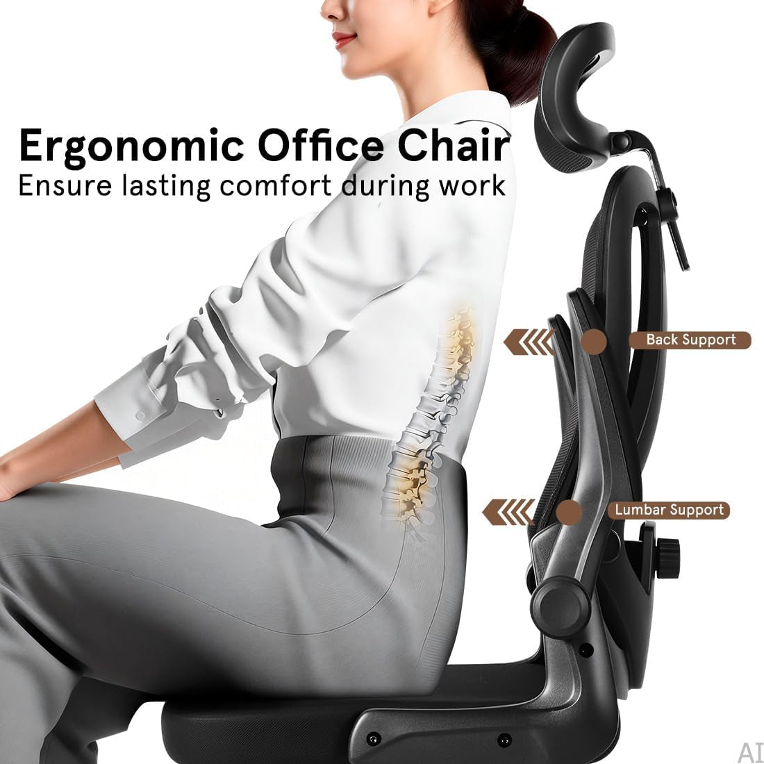 Office Chair, Gaming Chair Desk Chair Comfy Computer Chair Ergonomic Office Chair Mesh Office Chair with Rolling for Gaming Home and Office (3.2 Adjustable)