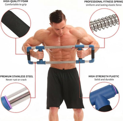 Push down Bar Chest Workout Equipment for Home Gym | Upper Body Strength Trainer for Chest, Arm, Shoulder, Back and Abs, Home Fitness Equipment