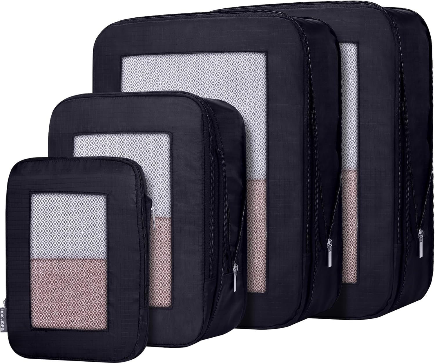 Ultralight Compression Packing Cubes Travel for Suitcases ，Compressible Mesh Packing Cubes for Travel Women Packing Organizers 4 Set