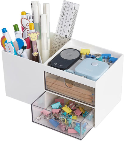 LETURE Office Desk Organizer with Drawer, Office Supplies and Desk Accessories,