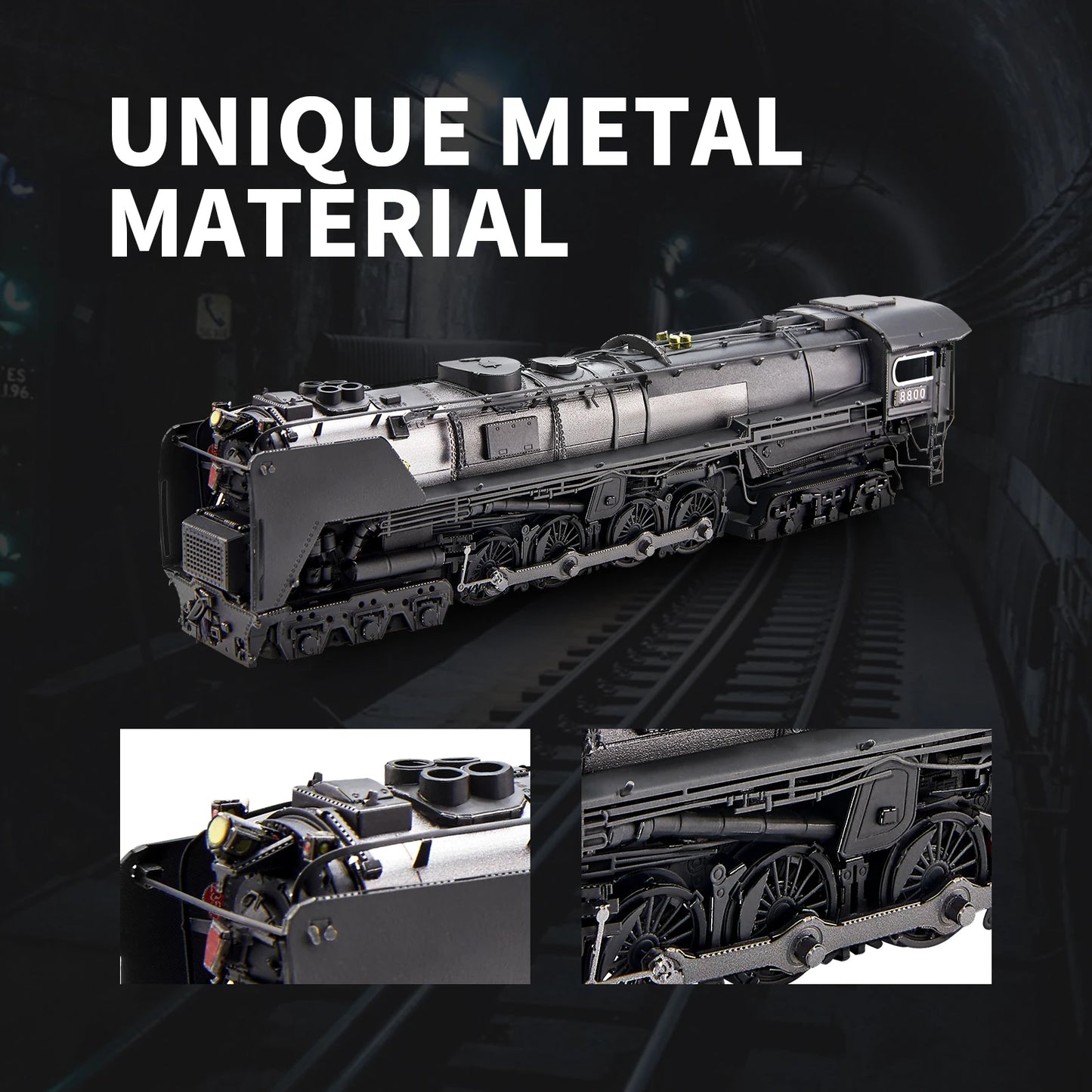 3D Metal Puzzles Class S-2 Locomotive DIY Kit Jigsaw Assembly Model Kits for Home Collection