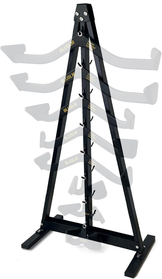 Lat Pull down Bar Gym Accessory Rack, Lat Pulldown Attachments Cable Attachment Storage Rack for Mag Grip - Home Gym Fitness Heavy Duty A-Frame Stand