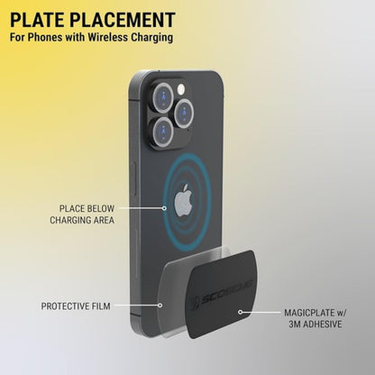 Metal Plates for Magnetic Phone Mounts Universal Compatibility Replacement Kit