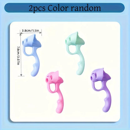 Silicone Pen Grip Correctors -Handwriting Practice Aid with Soft Rubber Pencil Holders,For Improved Posture & Error Correction