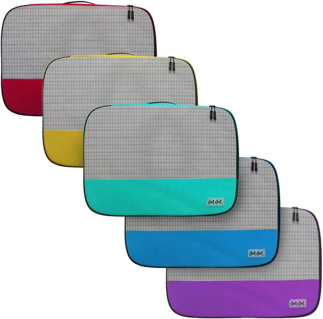Medium Packing Cubes for Travel - 5Pc Packing Cubes for Suitcases - Lightweight Luggage Organizer Bags (Non-Compression)