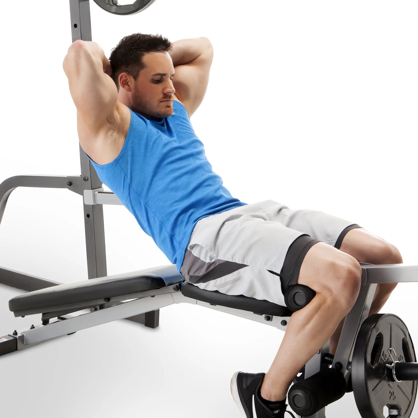 Home Gym Fitness Deluxe Cage System Machine with Weight Lifting Bench