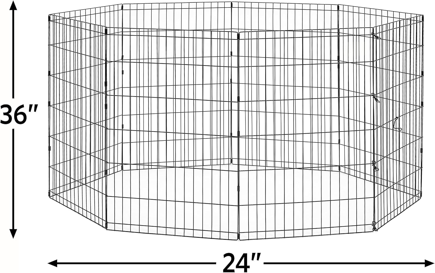 by Midwest Homes for Pets 36-Inch Exercise Pen, for Indoor and Outdoor Use, 16 Sq Feet of Play, Folding Dog Pen, No Door Design for Maximum Security, Easy to Set Up, Foldable Pet Playpen