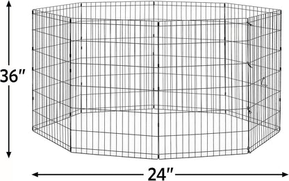 by Midwest Homes for Pets 36-Inch Exercise Pen, for Indoor and Outdoor Use, 16 Sq Feet of Play, Folding Dog Pen, No Door Design for Maximum Security, Easy to Set Up, Foldable Pet Playpen