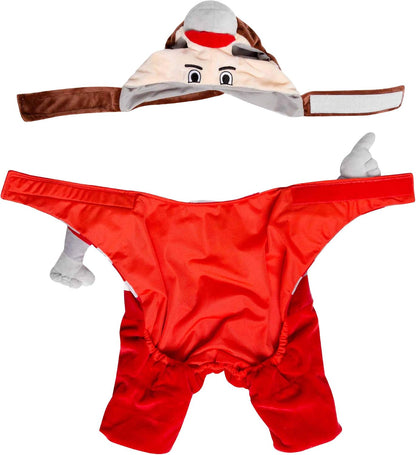 Pet Krewe Small Ohio State University Brutus the Buckeye Lucky Dog Pet Costume - Perfect for Halloween, Christmas Holiday, Parties, Photoshoots, Gifts for Dog Lovers