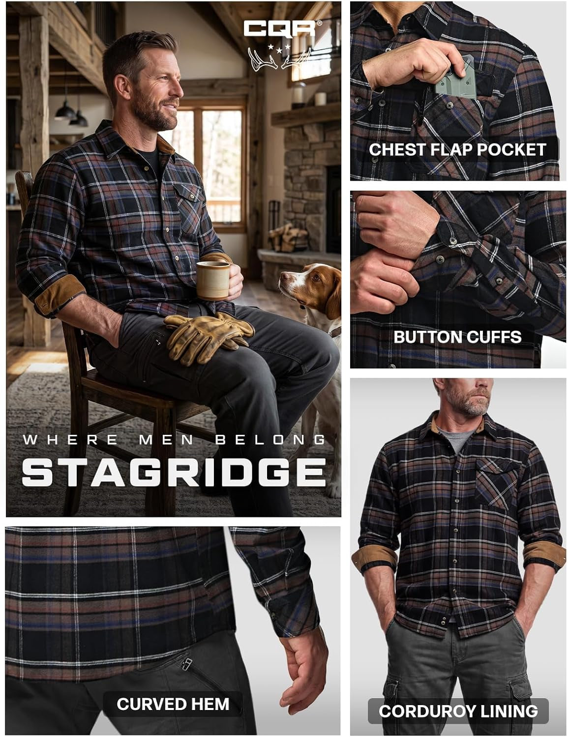 Men'S 100% All Cotton Button down Flannel Shirts, Long Sleeve Brushed Warm Soft Casual Outdoor Plaid Shirt