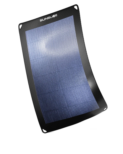 Outdoor Solar Charger Flexible Solar Panel Solar System for Camping Waterproof Solar Charger with a Powerful 6W Charging Capacity USB Port Black