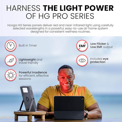 Red Light Therapy Panel Device – 660Nm Red & 850Nm near Infrared Light Therapy, LED Light Therapy Lamp for Face & Body, 40 Leds, Timer, Adjustable Stand – HG200