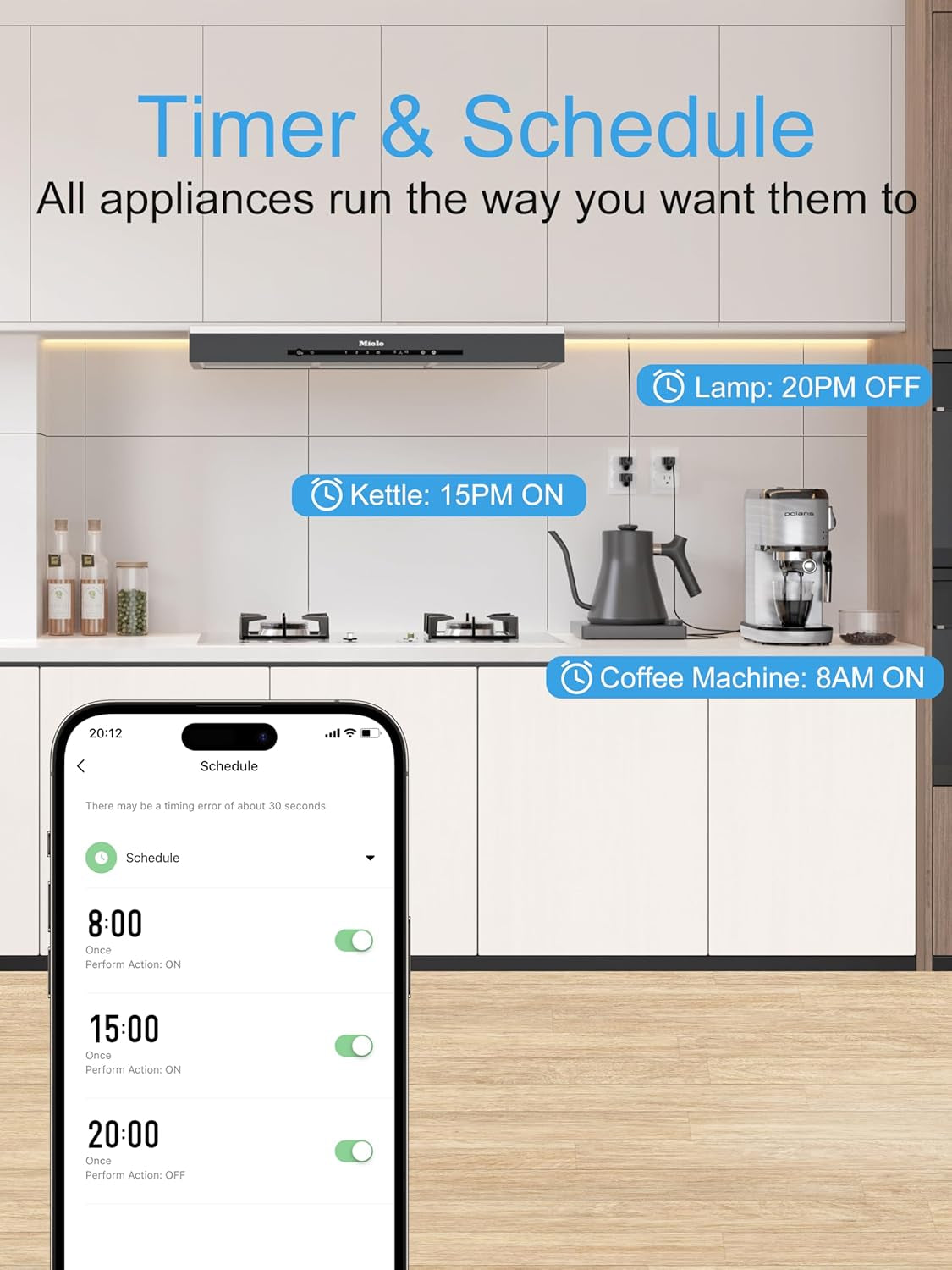 Mini Smart Plug 𝟓𝐆𝐇𝐳 𝐖𝐢-𝐅𝐢 𝐂𝐨𝐦𝐩𝐚𝐭𝐢𝐛𝐥𝐞 𝟏𝟓𝐀, Smart Plugs That Work with Alexa & Google Home & Smartthings, Energy Monitor, Remote Control, Timer & Schedule, Wi-Fi Plugs