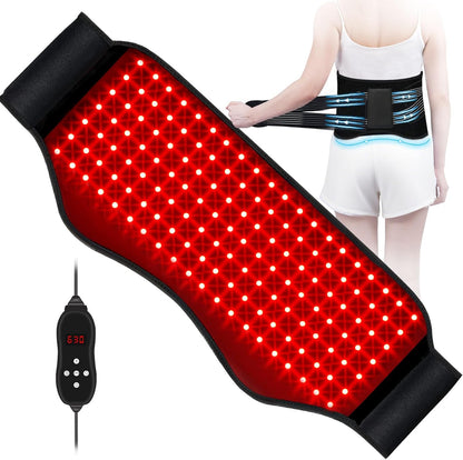 Red Light Therapy Belt, 140 Leds 630/660/850Nm Infrared Light Therapy with Compression Strap, Red Light Therapy for Body, Back, Shoulder & Waist Comfort and Relief