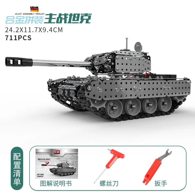 3D Metal Building Block Fighter Aircraft Model Assembly Jigsaw Toy Children Alloy RC Engineering Vehicle Gift Adult Assembly