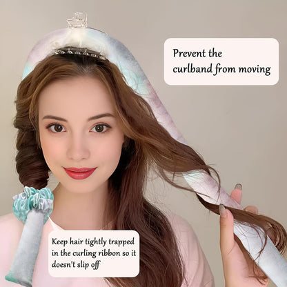 Satin Heatless Hair Curler Set for Overnight Waves - Friendly Curling Rod & Headband, No-Heat Natural Curls Hair Rollers (Dream Nebula)