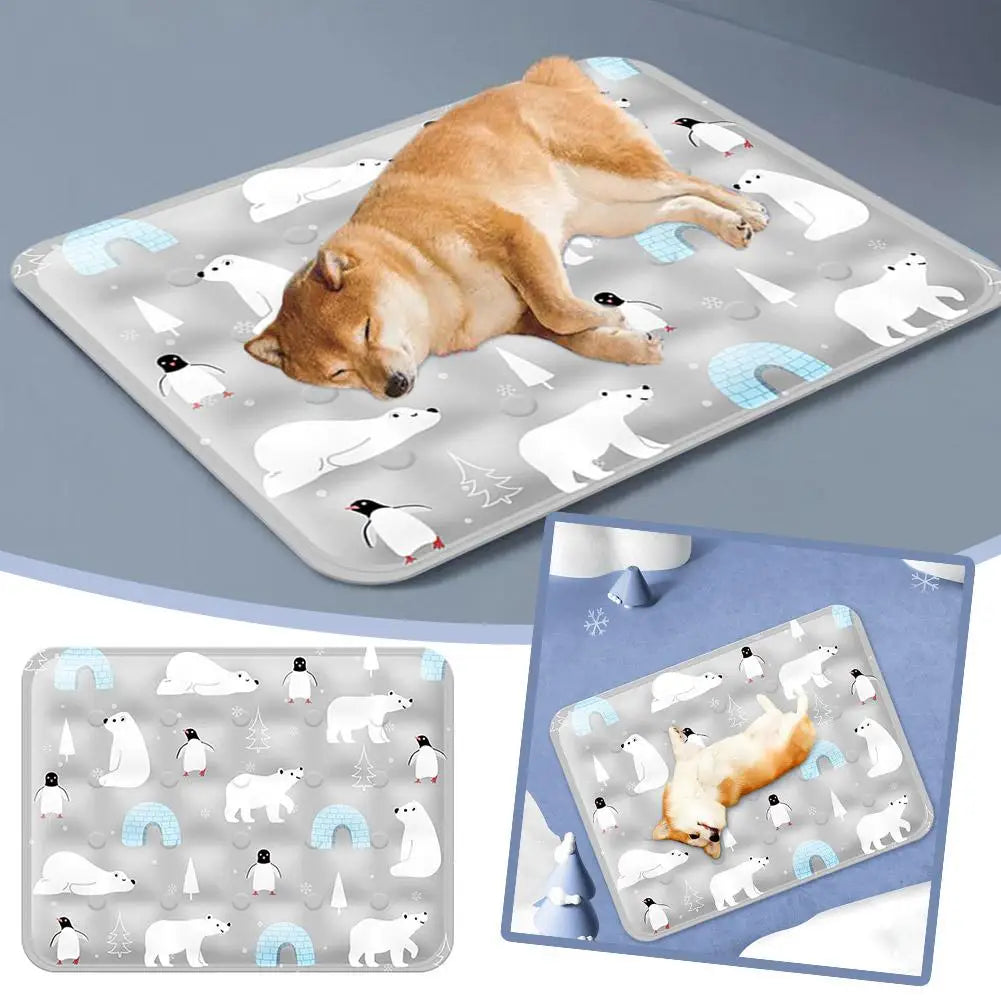 Summer Pet Ice Mats Waterable Pet Cooling Pad for Small Big Dogs Pet Accessories Tear Resistant Pet Cooling Tool