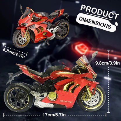 3D Metal Puzzles Gifts Motorcycle III Assembly Model Kits DIY Toys for Teens Jigsaw 218Pcs