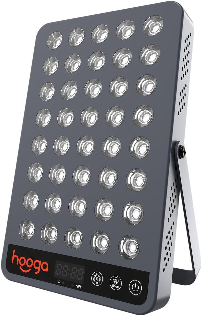 Red Light Therapy Panel Device – 660Nm Red & 850Nm near Infrared Light Therapy, LED Light Therapy Lamp for Face & Body, 40 Leds, Timer, Adjustable Stand – HG200