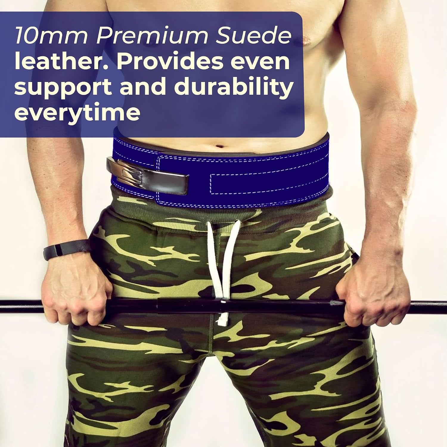 Flexz Fitness Lever Weight Lifting Belt Leather - 10MM 13MM Powerlifting Gym Belts for Men & Women - Lower Back Support for Weightlifting Deadlifts Squats Heavy Duty IPF Bodybuilding