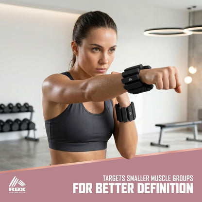 Adjustable Ankle & Wrist Weights, Customizable for Pilates, Yoga, Walking, Barre, Home Workouts & Strength Training