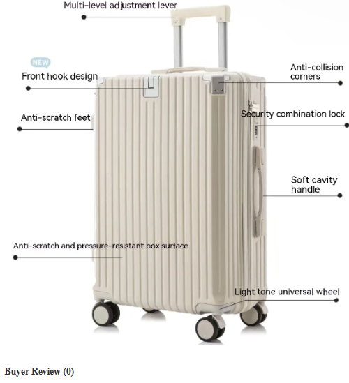 Leather Trolley Luggage Case