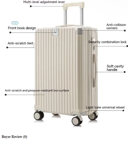 Leather Trolley Luggage Case