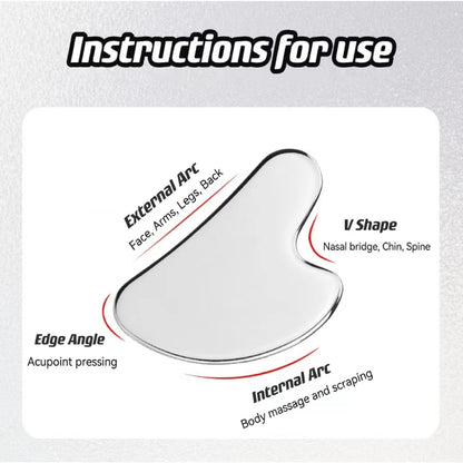 Metal Gua Sha Facial Tools, Stainless Steel Gua Sha Tools for Face, Body Skin Care, SPA Acupuncture, Anti-Aging & Wrinkles