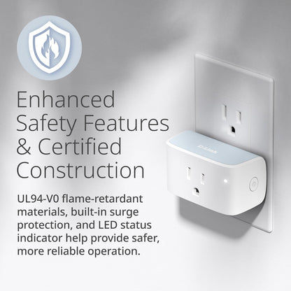 PM-01M Wi-Fi Smart Plug, Aquila PRO AI & Matter Supported, Compact Design, 15A/1800W Max, Energy Monitoring, Easy Bluetooth Setup, Works with Alexa & Google Home, Flame-Retardant, UL Certified