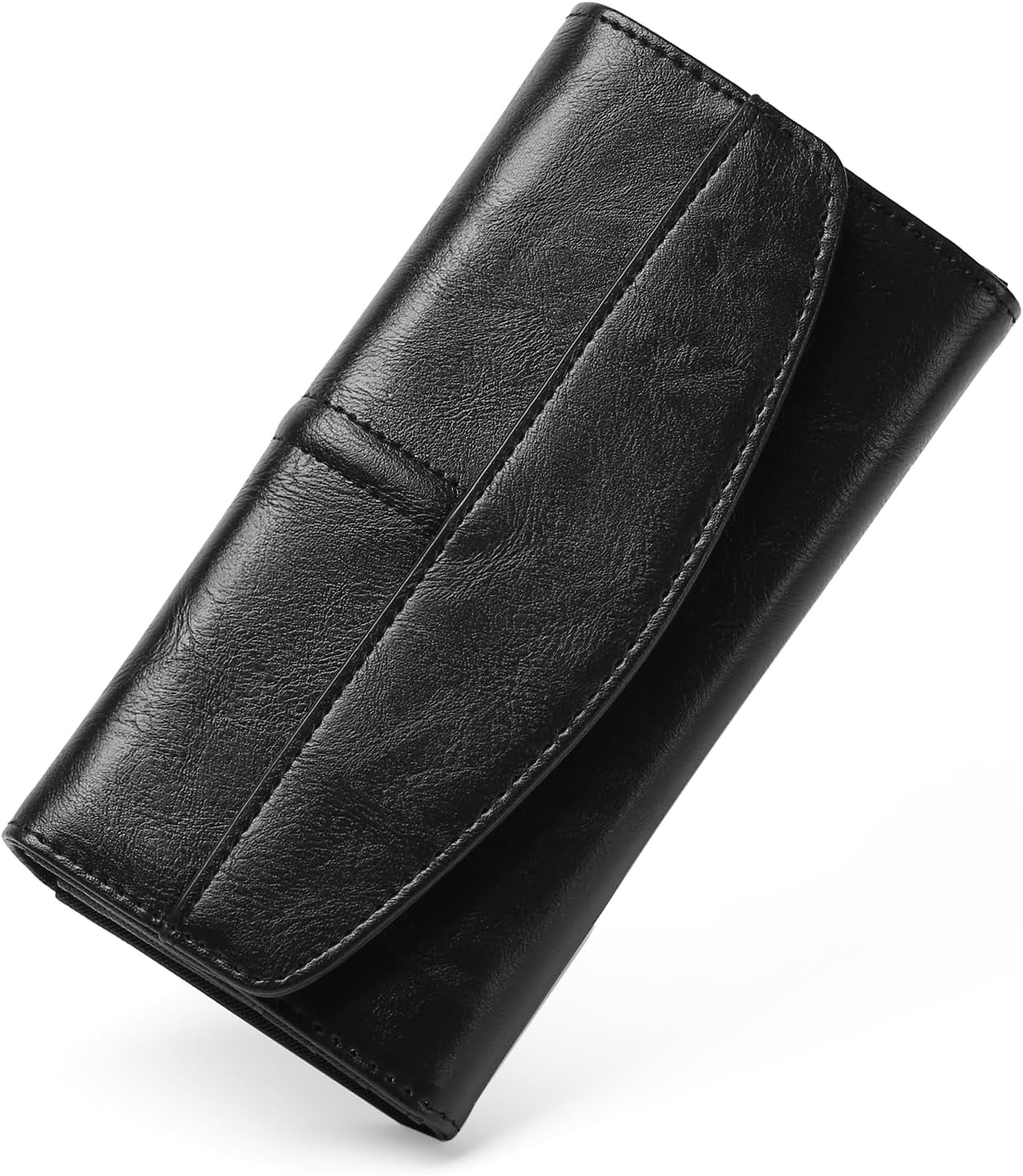 Womens Wallet Large Capacity Leather RFID Blocking Wallets for Women Clutch Credit Card Holder with Zipper Pocket