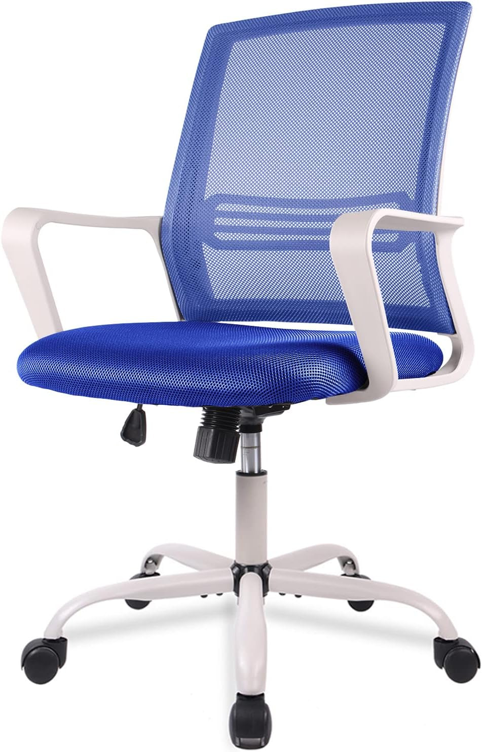 Ergonomic Mesh Desk Computer Mid Back Task Chair for Home Office Gaming, Blue