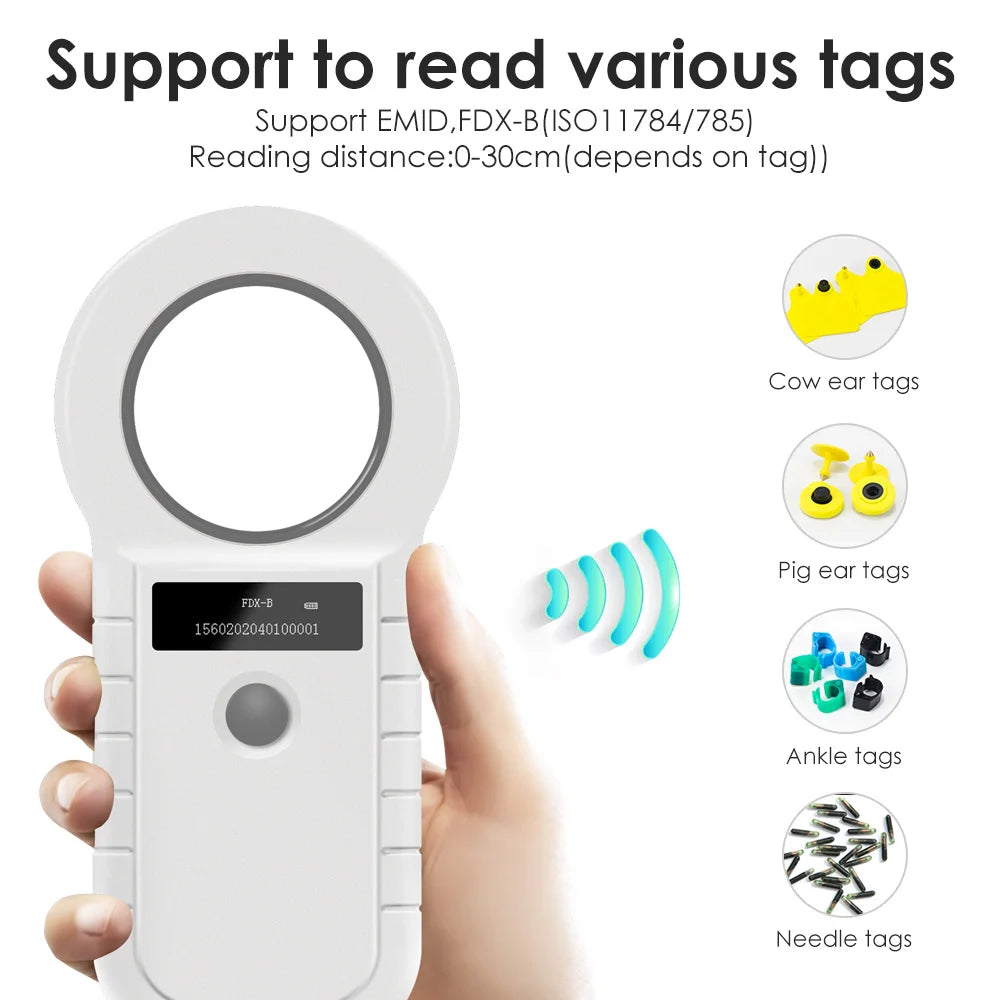Boland W90D Pet Chip Reader Microchip Scanner Pet Chip Scanner Pet Animal Chips Scanner Pet Microchip Reader for Fish Tutle