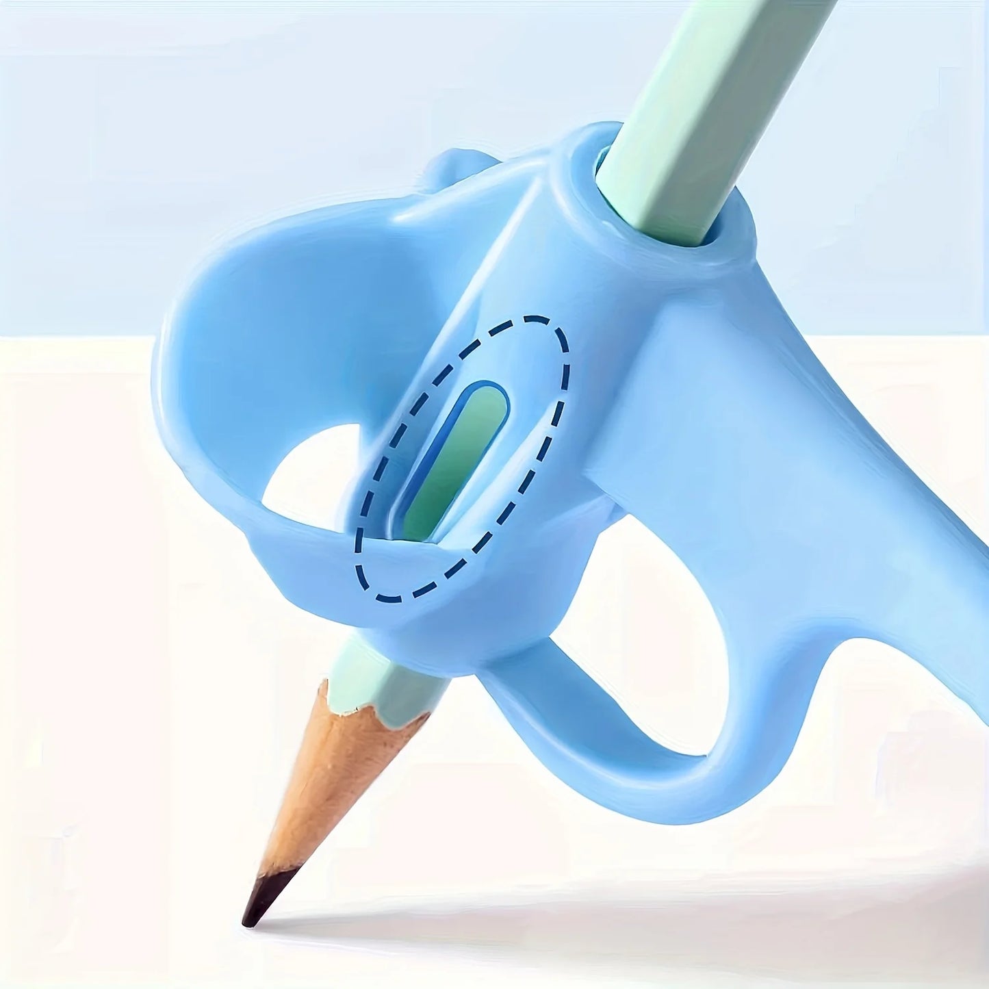 Silicone Pen Grip Correctors -Handwriting Practice Aid with Soft Rubber Pencil Holders,For Improved Posture & Error Correction