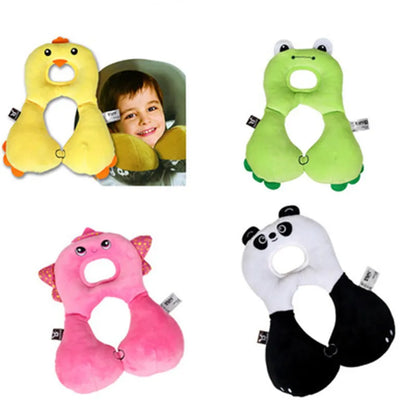 Children Baby U-Shaped Pillow Sleep Neck Protection Pillow Soft Shoulder Headrest Car Seat Lovely Travel Pillows for Children