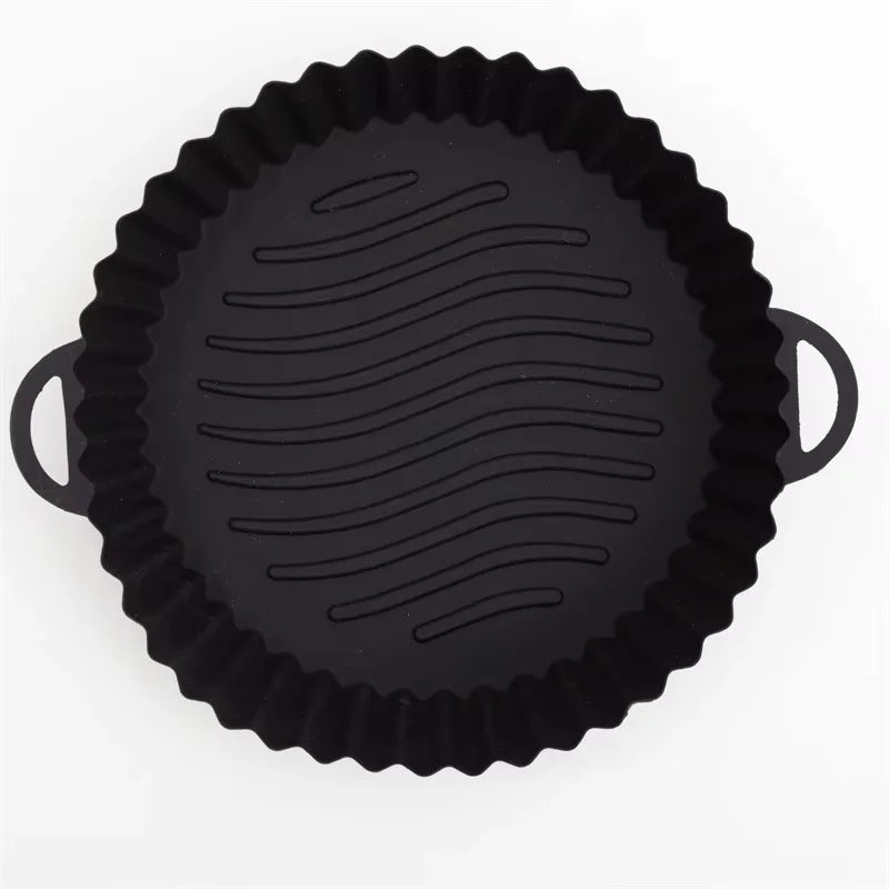 Air Fryer Silicone Liners Air Fryer Silicone Pot Reusable Silicone Air Fryer Liners Food Safe Non Stick Air Fryer Basket Accesso