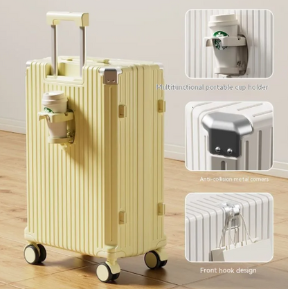 Leather Trolley Luggage Case