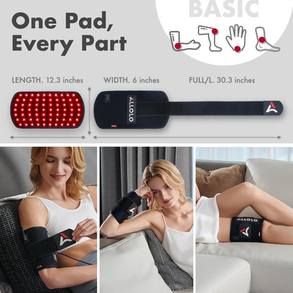 Red Light Therapy Infrared Light Therapy Pad for Body, 660Nm Red Light-Therapy & 850Nm Infrared Light Device Home Use, Red Light Therapy for Body Knee Back Shoulder Waist, Gift for Women Men