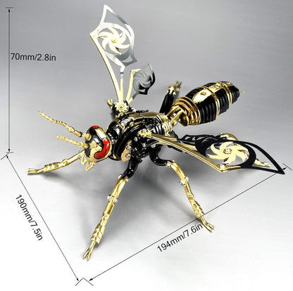 3D Metal Puzzles for Adults Mechanical Wasp Model Kits Building Blocks the Northern Giant Hornet Difficult DIY Assembly for Men