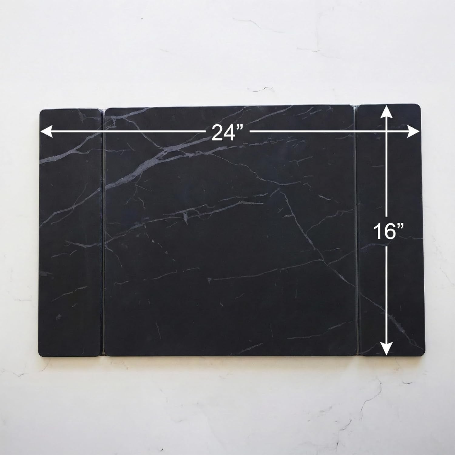 Stone Drying Mat for Kitchen Counter, Diatomite Stone Dish Drying Mat & Kitchen Sink Mat, Quick-Dry Diatomaceous Earth Counter Mat, Collapsible Tri-Panel Design