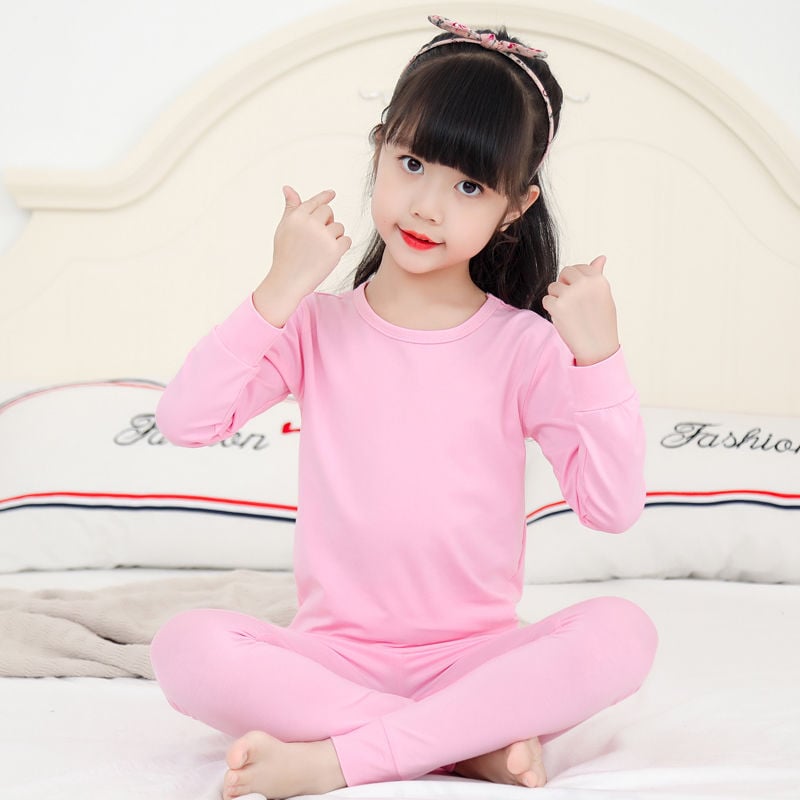 Boys and Girls Modal Autumn Clothing Set with Trousers