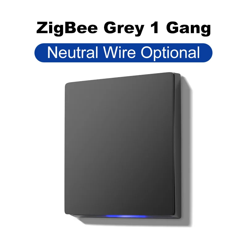 Tuya Smart Zigbee Wall Switch Wifi Smart Button Light Switch 1/2/3/4 Gang No Capacitor Needed Works with Alexa Hey Google