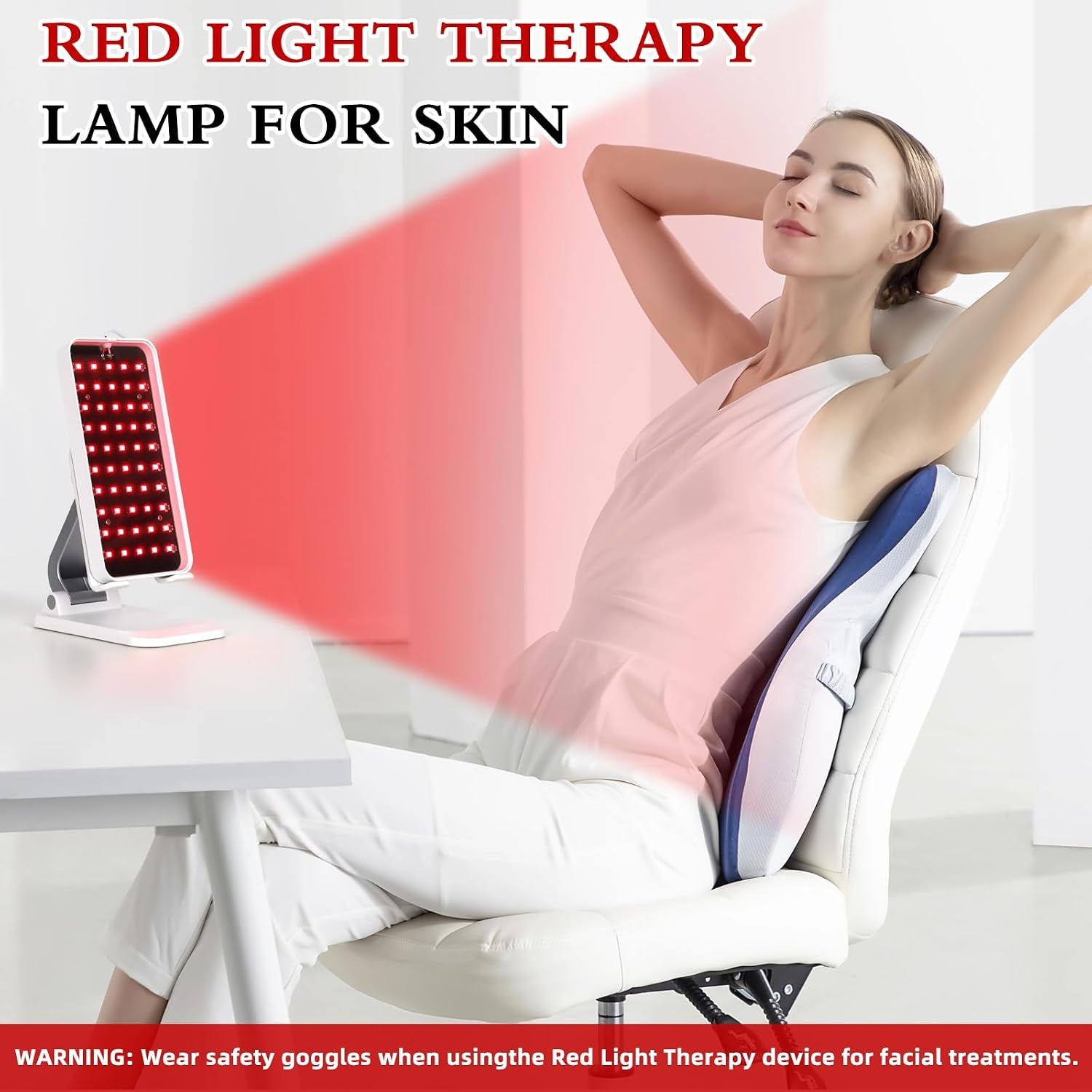 Red Light Therapy, Handheld Red Light Therapy for Face with Adjustable Stand, 660Nm & 850Nm Infrared Red Light Therapy Device at Home and Office Use