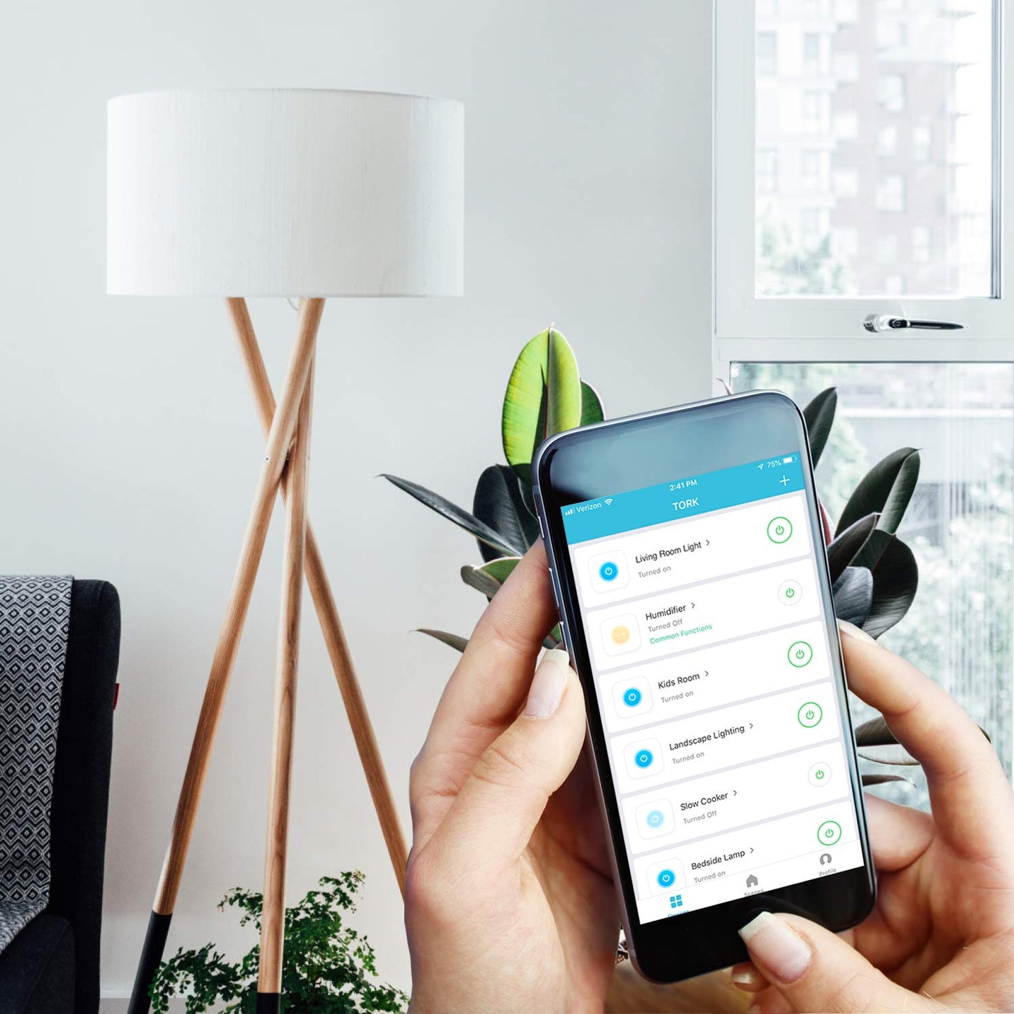 Industries TORK WFIP1 Smart Plug - Indoor Standard Wi-Fi 3-Prong Single Outlet Plug - Compatible with Alexa and Google Assistant - Remote Access with Smartphone/Tablet App - No Hub Required