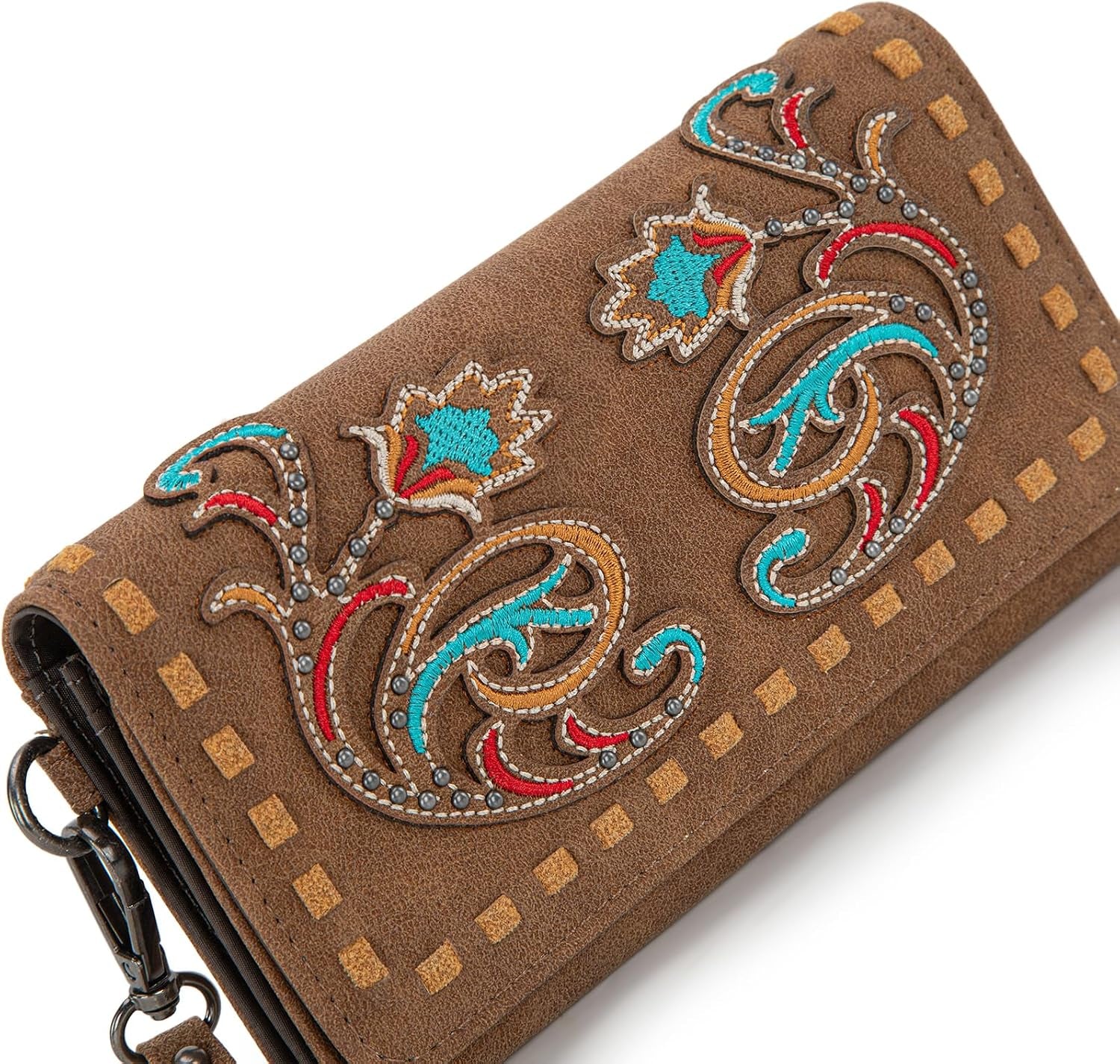 Wallet for Women Wristlet Wallet Ladies Felame Large Capacity Clutch Wallets MW1348-W002BR