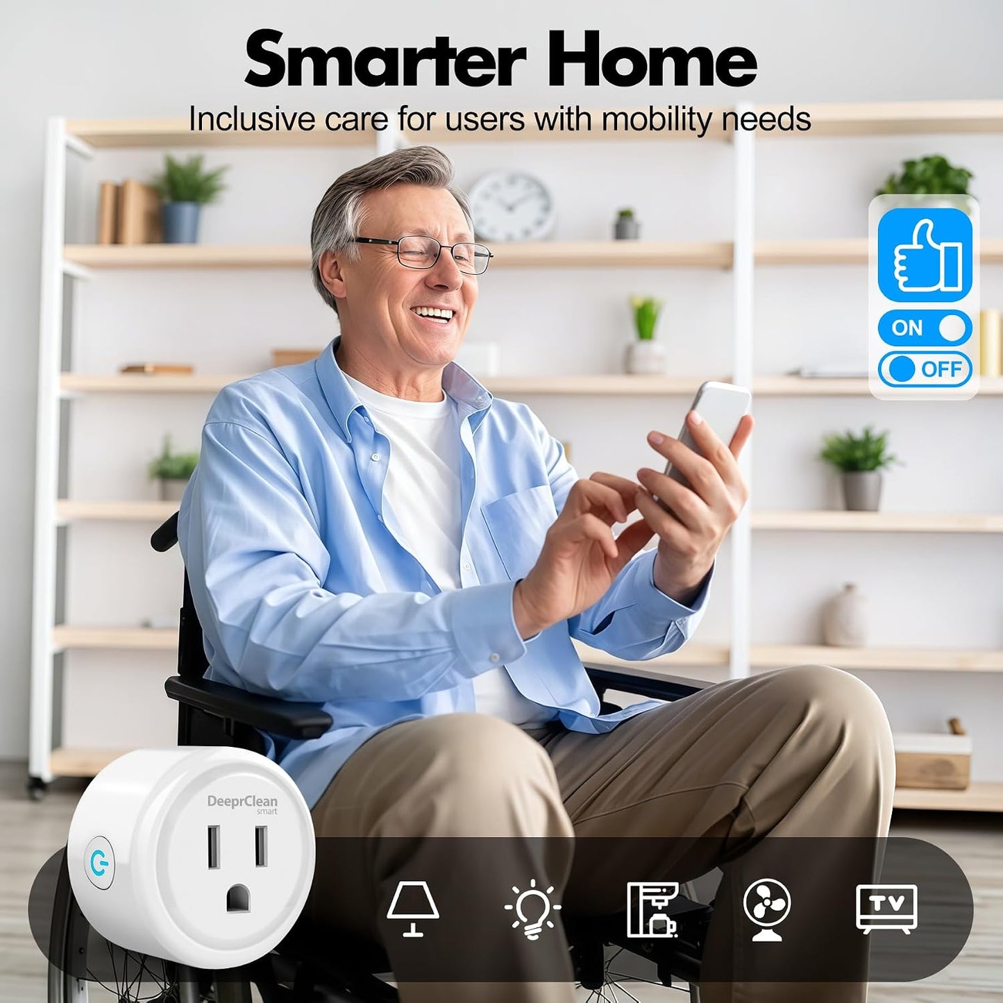 Mini Smart Plugs That Work with Alexa, Wifi Socket Compatible with Google Assistant, App Controlled Outlet with Timer & Schedule, 2.4Ghz Wi-Fi Only Wireless Plugs Outlet for Smart Home Life